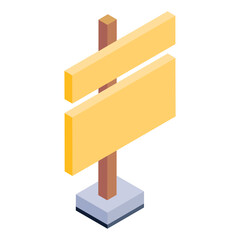 
Picket fence in isometric icon 

