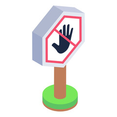 roadboard isometric trendy icon