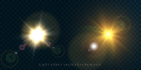  Glow light effect. Vector 10 eps