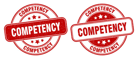 competency stamp. competency label. round grunge sign