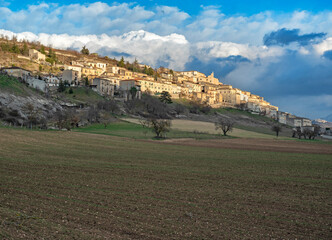 Navelli, L'Aquila district, Abruzzo, Italy, view of the village, historic center