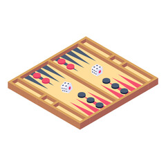 
Isometric icon of a cue rack, billiard sticks stand

