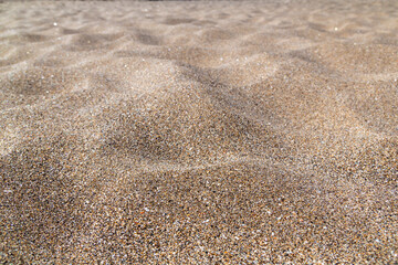 Fototapeta na wymiar Close-up beach sand in the summer.Dune-shaped .Desert.