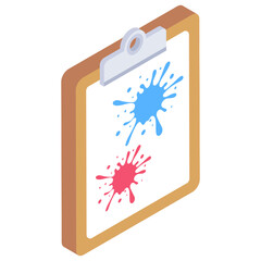 
Clipboard isometric style icon, editable vector 

