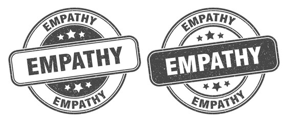 empathy stamp. empathy label. round grunge sign