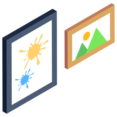 
Picture isometric style icon, photography 

