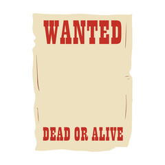 Social story template of wanted dead or alive placard.