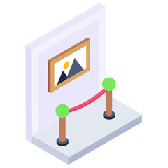 
Art museum isometric style editable vector

