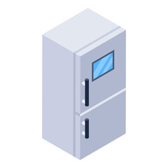 
Fridge isometric editable icon, home appliance 

