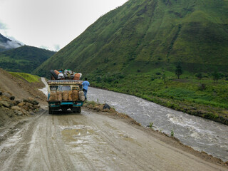 Local transport in the Colombian Highlands, on the road to Tierradentro, Colombia, South America
