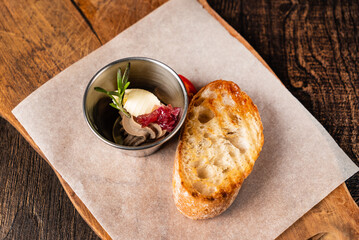 sandwich with butter and liver pate