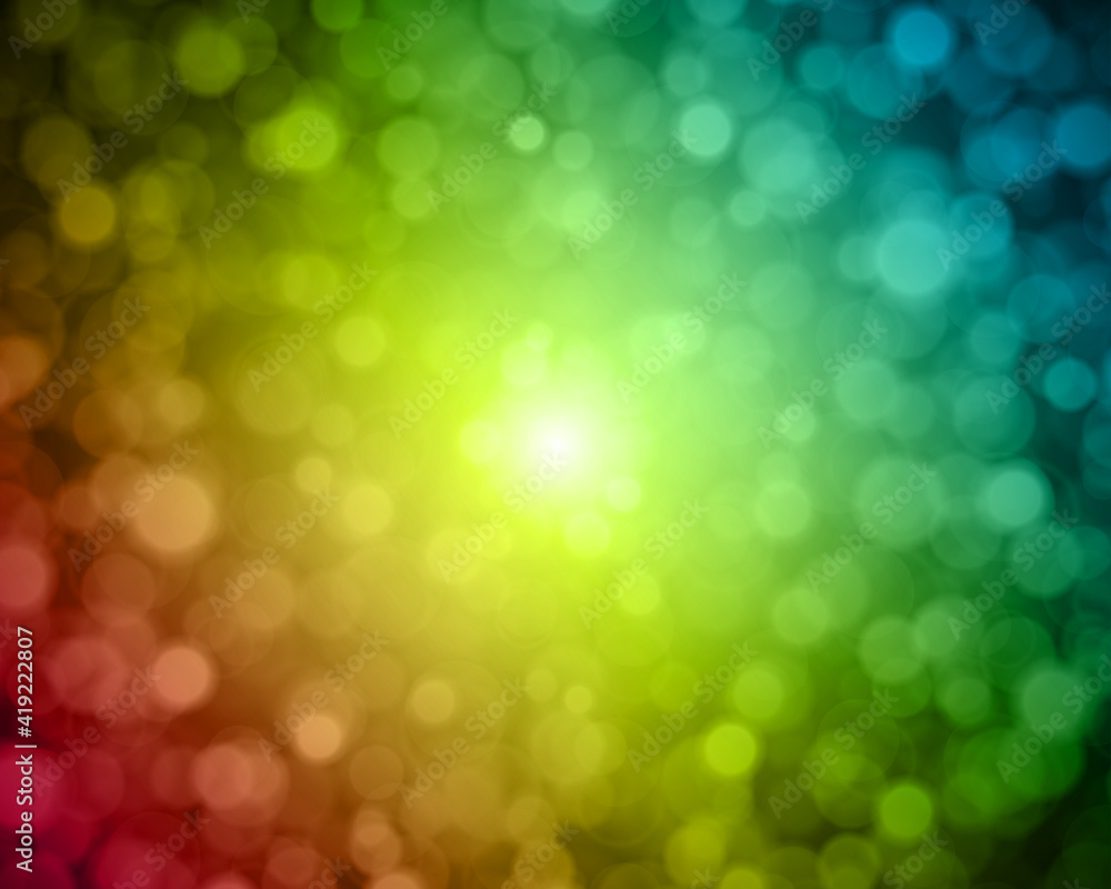 Wall mural star flash with light dust vector abstract background. red particles blurring from green supernova e