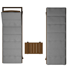 EXTERIOR SITTING TOP VIEW - SUN LOUNGER IN PLAN