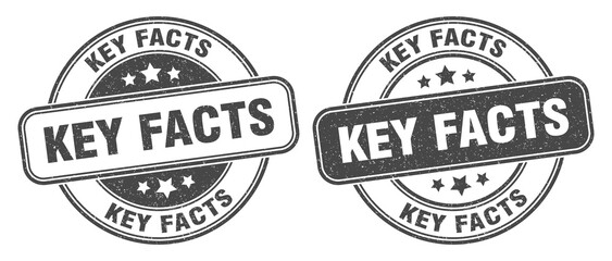 Fototapeta premium key facts stamp. key facts label. round grunge sign