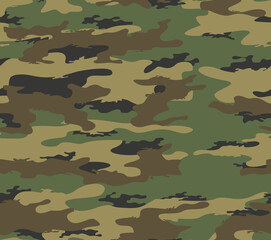 Fototapeta premium Classic camouflage pattern seamless military, hunting background.