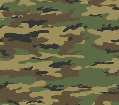 Classic camouflage pattern seamless military, hunting background.