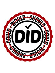 Stempel Would Should 