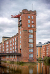 Fototapeta na wymiar Tower set in a river.