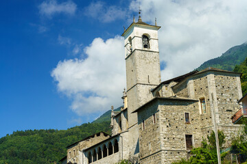 Fototapeta na wymiar Old church of San Bartolomeo at Caspano, in Valtellina, italy