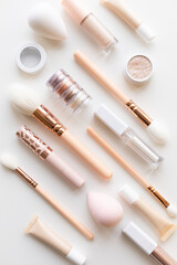 Decorative cosmetics in pink tones