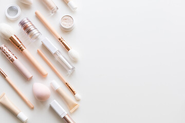 Decorative cosmetics in pink tones