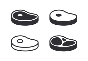 Steak icon. Butcher logo. Meat tenderloin. Logo template. Porter House. Protein food. Healthy food. Steak logotype. Butcher shop. Beefsteak. Steak house. Pork. BBQ logo. Barbecue icon. Steak icon.