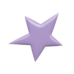 Blot of purple star shaped nail polish isolated on white