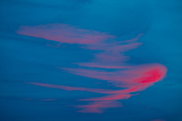Fototapeta na wymiar Purple Clouds at sunset.
