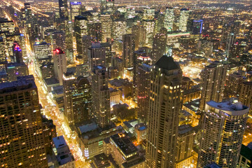 Obraz premium Usa, Illinois, Chicago, city view from atop Hancock Tower
