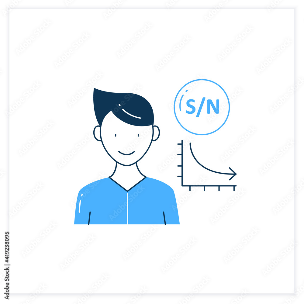 Poster low signal flat icon. low signal to noise ratio. minimum level to establish connections.information 