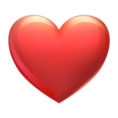 Big Red Heart on white background. Valentine's day sign. Bright vector illustration of Valentine day love holiday with symbol of one big beautiful heart shape. Suitable for Mother's day, Women's day