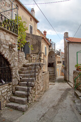 narrow street in the old town / Baska, Croatia