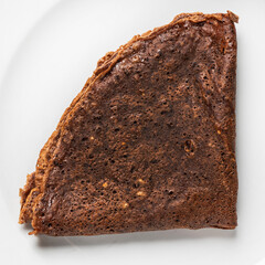 pancake on the white plate