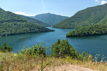 Landscape of Vacha Reservoir, Rhodope Mountains, Bulgaria