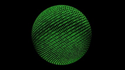 Binary data on sphere concept