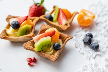 home made baking tartlet pastry selection 