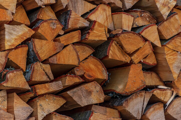 Firewood ridge. Types of wood - Alder.