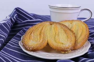 Close up French Bread, Palmier, Butterfly Bread