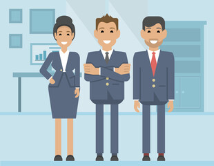 business people with idea.office team. men and women