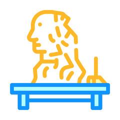 sculptor courses color icon vector illustration line
