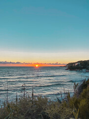 sunset over the sea