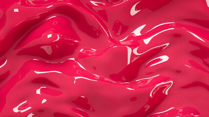 organic dark cherry pink liquid bright color plastic 3d render abstract neon wavy background, pattern, elegant textile, macro carpet soft texture	