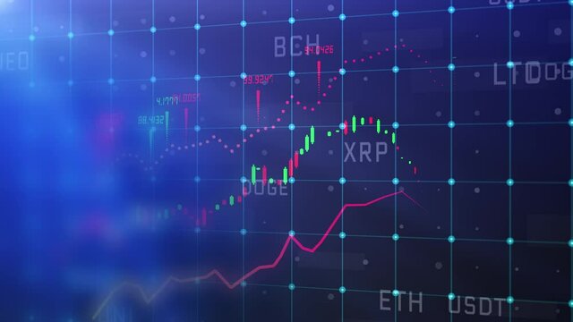 Stock exchange market chart of crypto currency online. Quotes of eth and btc at stock exchange.