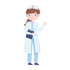 nurse with clipboard