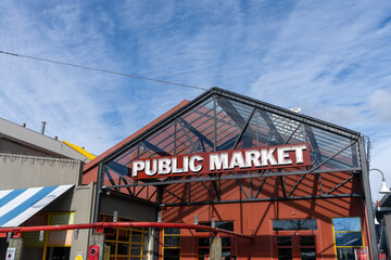 Exterior of Granville Island Public Market. Vancouver, Canada