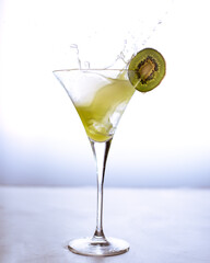 Kiwi Cocktail with a Splash