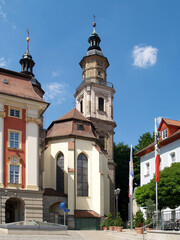 Fototapeta na wymiar Parish Church St Kilian In Bad Windsheim, Bavaria, Germany, Europe