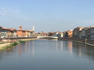Fototapeta na wymiar Arno River with 