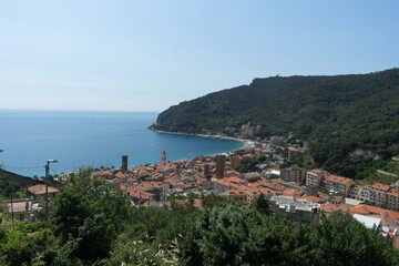 Cityscape of Noli, Liguria - Italy