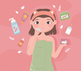 girl skincare products